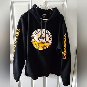 Mens Wrangler x Yellowstone We Don't Choose Way Logo Sleeve Graphic Hoodie XL